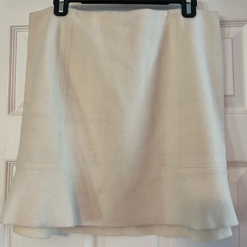 Madewell cream wool skirt size 12